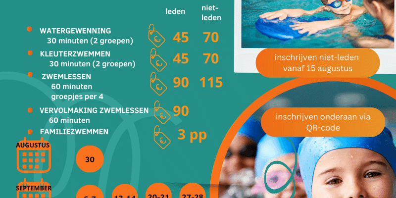 Zwemlessen & watergewenning najaar 