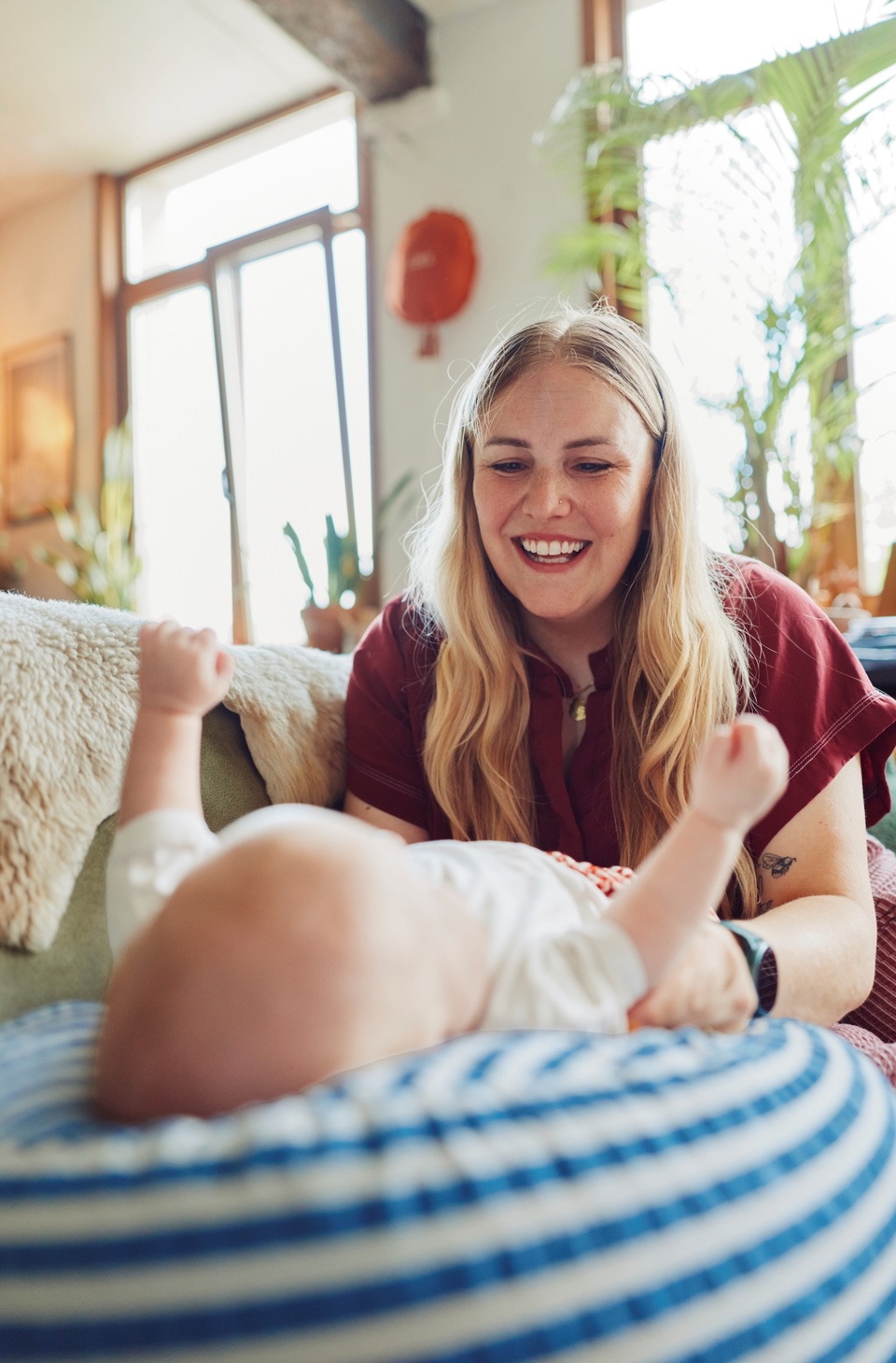 Amelie Aelbrecht met baby Foto Joris Casaer