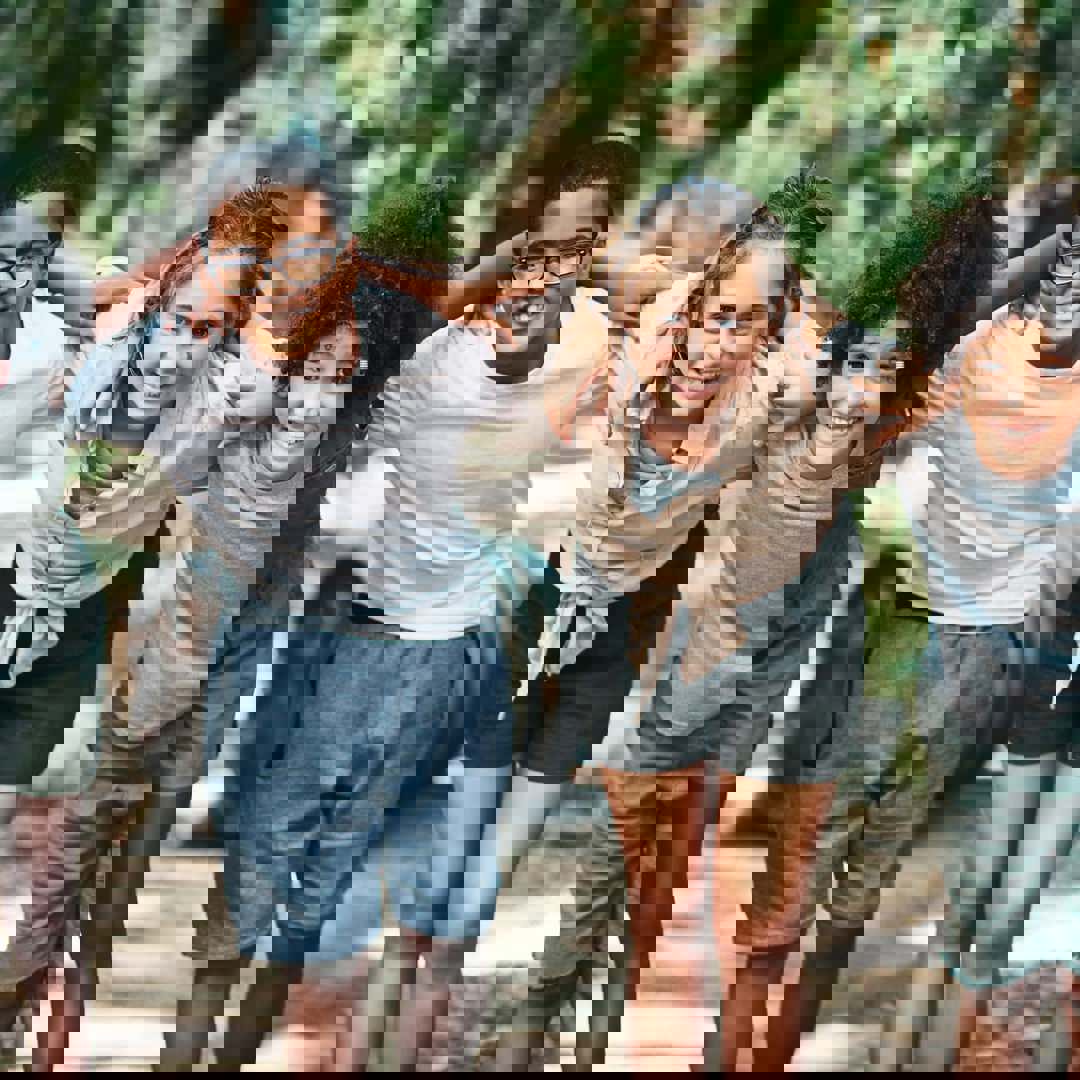 Groepsfoto kinderen op kamp