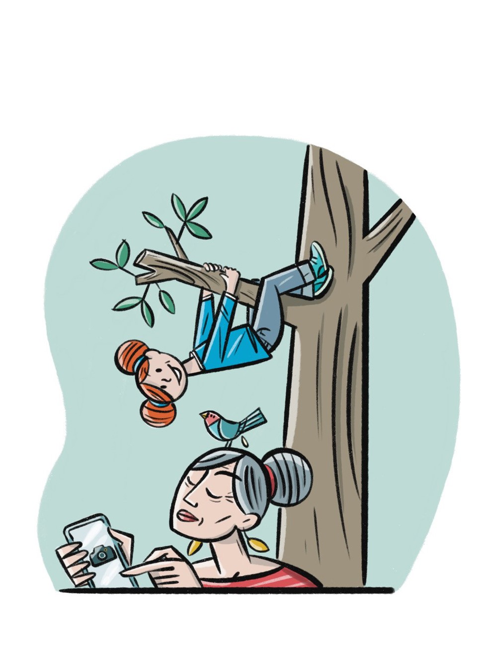 Naar Buiten vakantie bij oma en opa - illustratie: Stef Rymenants