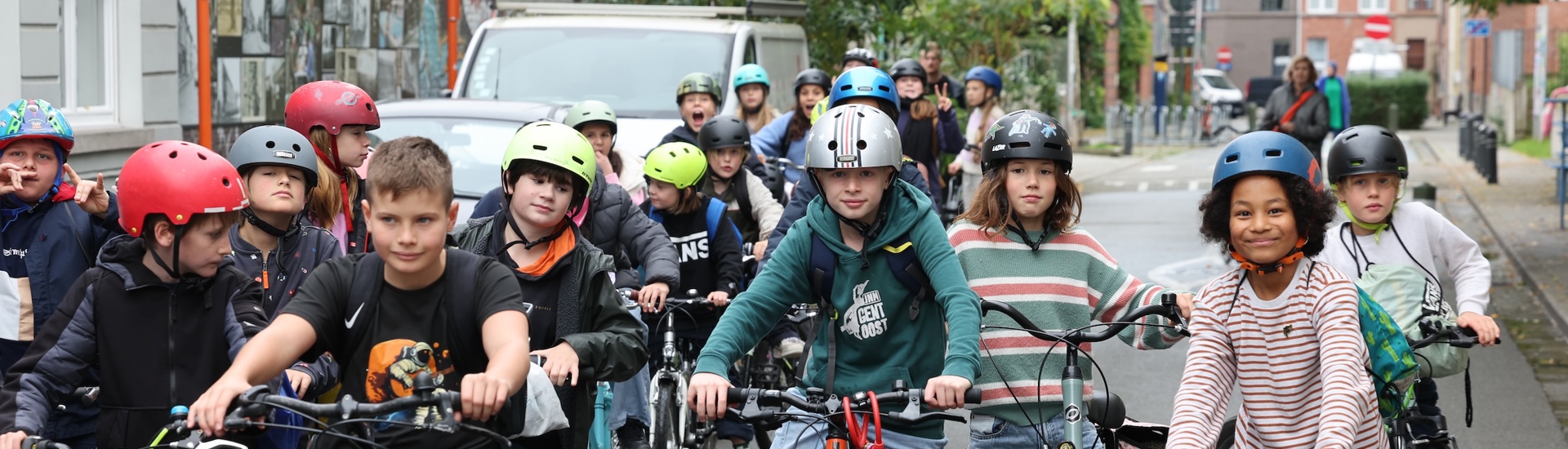 Veilig Verkeer Fietsertjes in groep