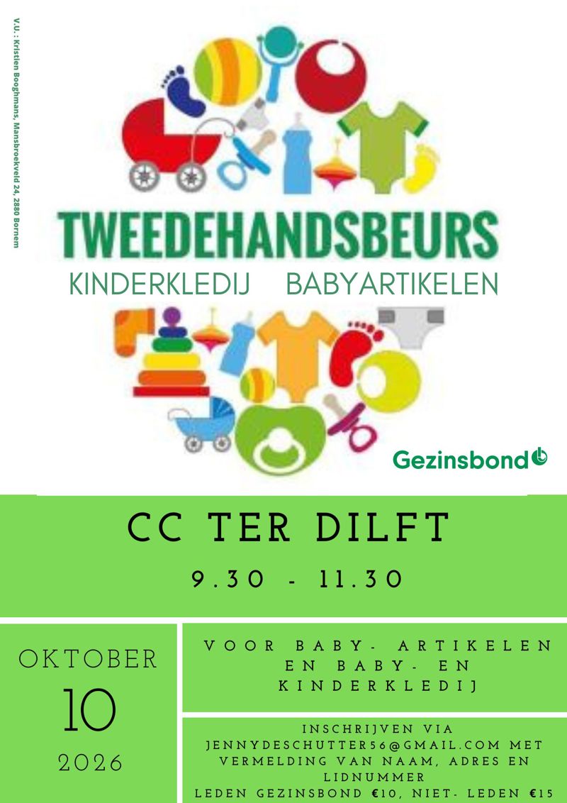 Tweedehandsbeurs voor baby- en kinderkledij en babyartikelen 