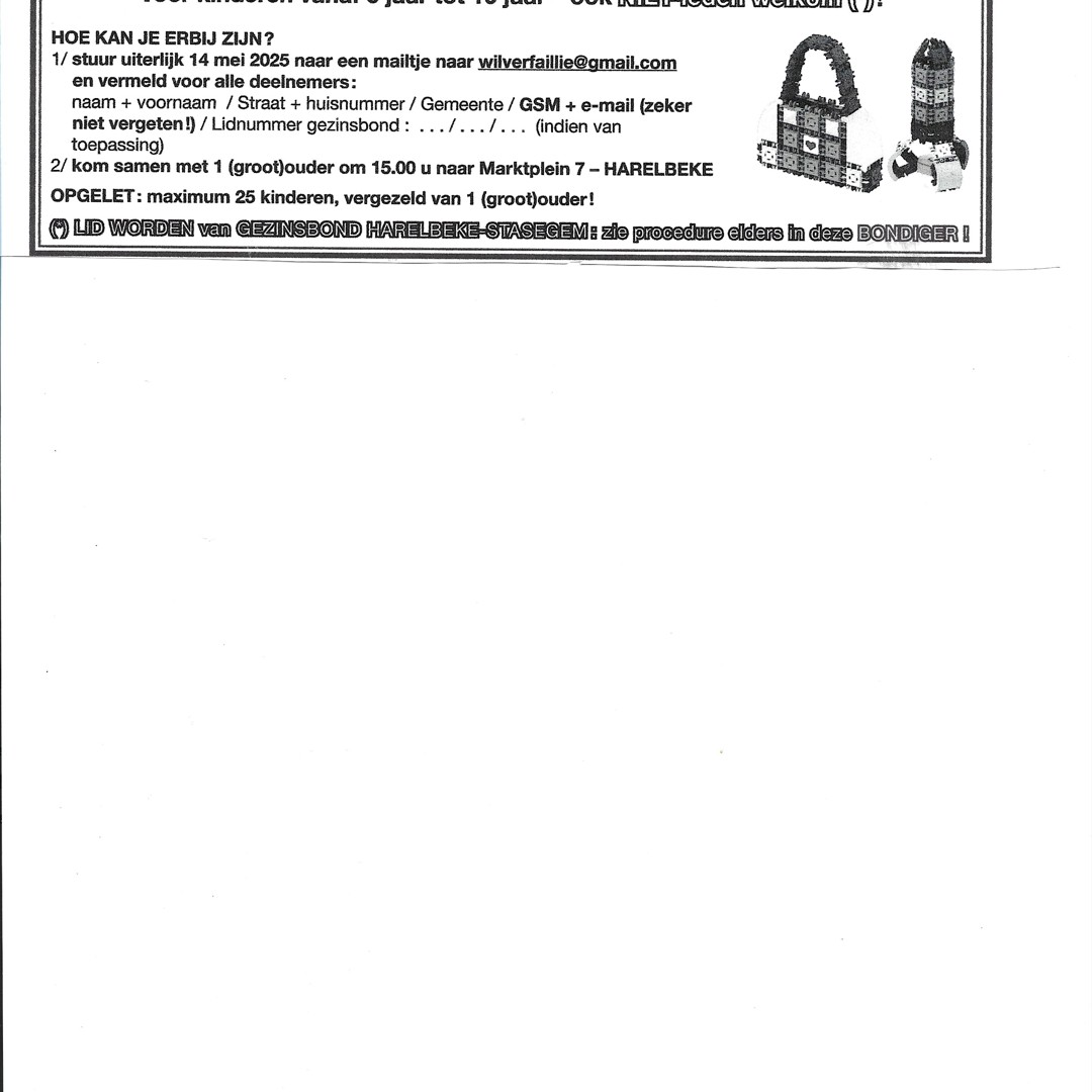 Crea Namiddag : clickformers bouwen