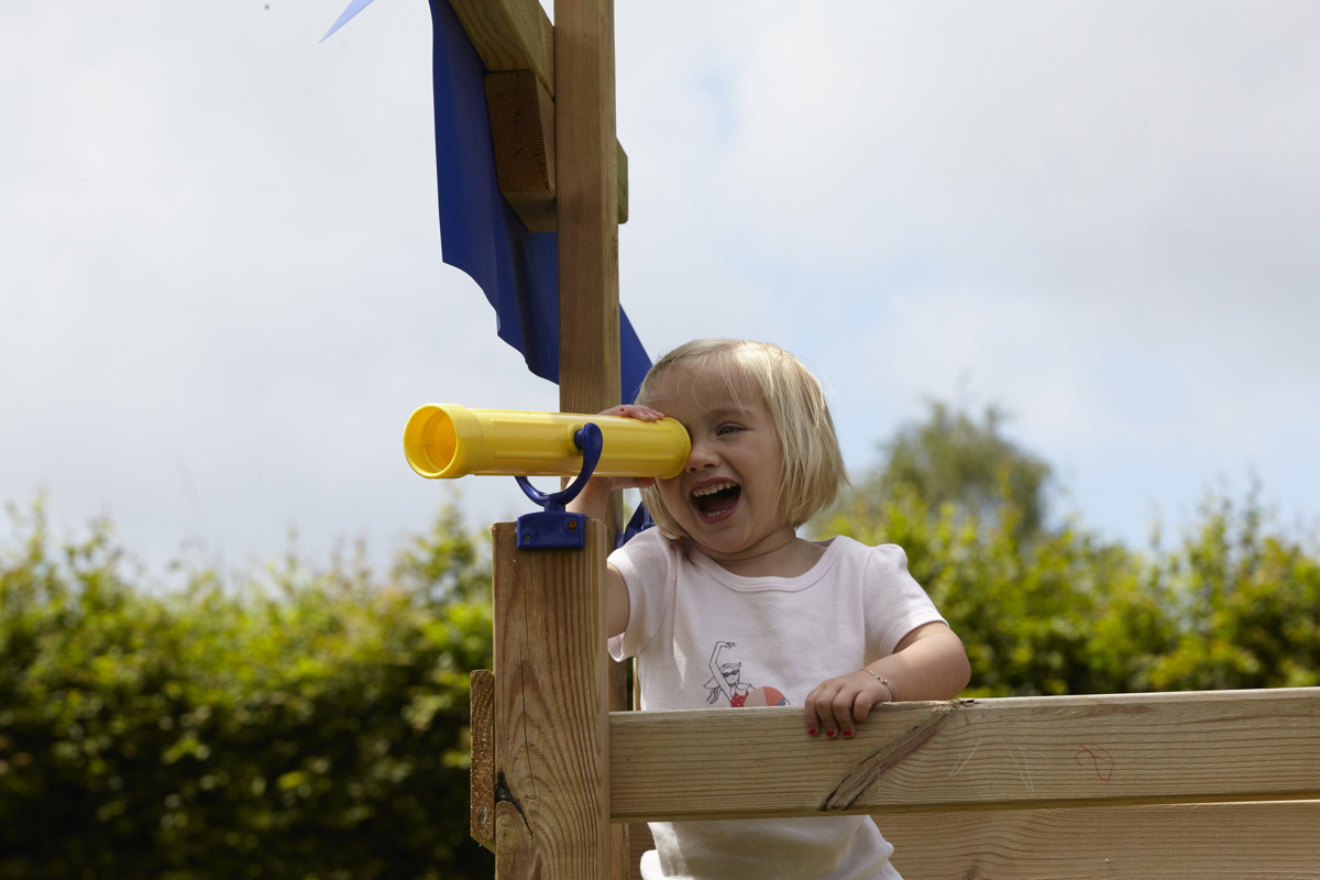 Gezinsbarometer Meisje Met Verrekijker