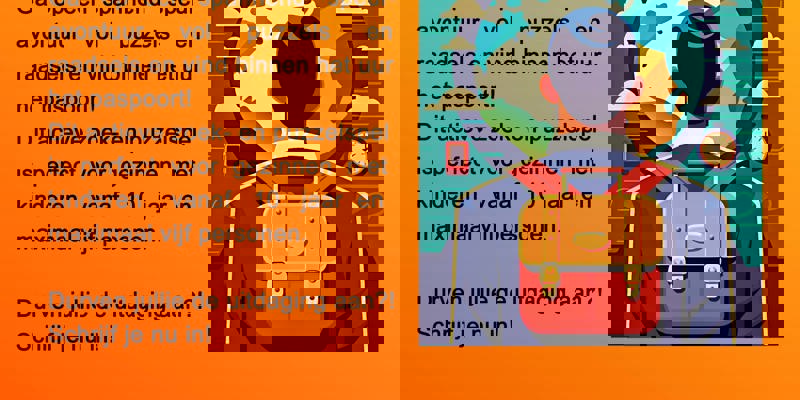 Escape spel - zoonlief is op reis vertrokken…maar waar is zijn paspoort?!