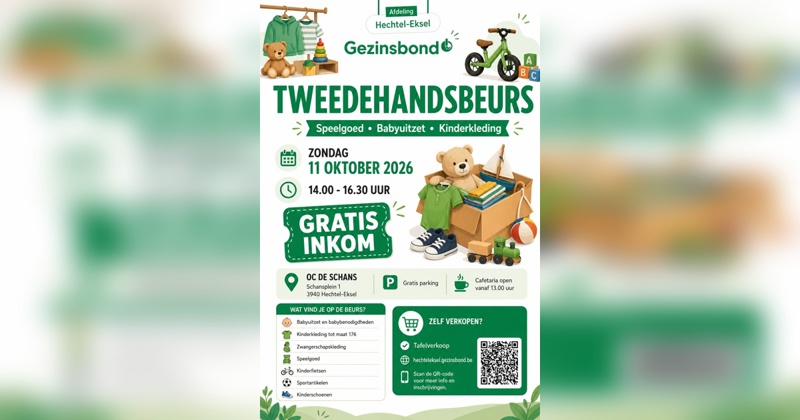 tweedehandsbeurs gezinsbond Hechtel-Eksel