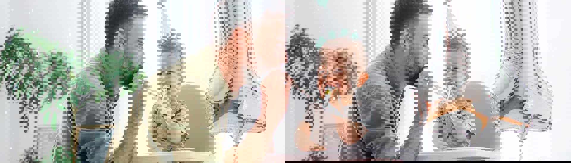 Baby viert eerste verjaardag met papa