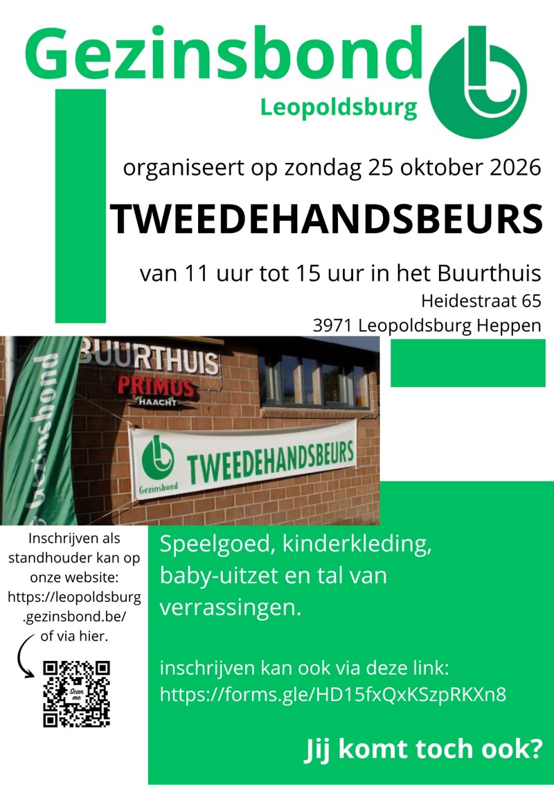TWEEDEHANDSBEURS voor baby- en kinderkleding en speelgoed