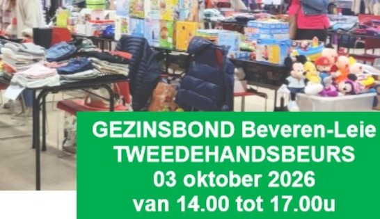 TWEEDEHANDSBEURS Beveren-Leie 03 oktober - Beveren (Leie)