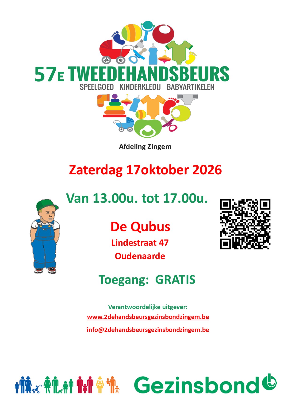 Tweedehandsbeurs Oudenaarde zaterdag 17 oktober