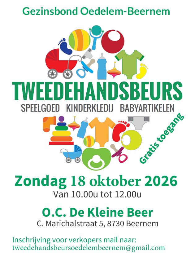 Tweedehandsbeurs Beernem zondag 18 oktober