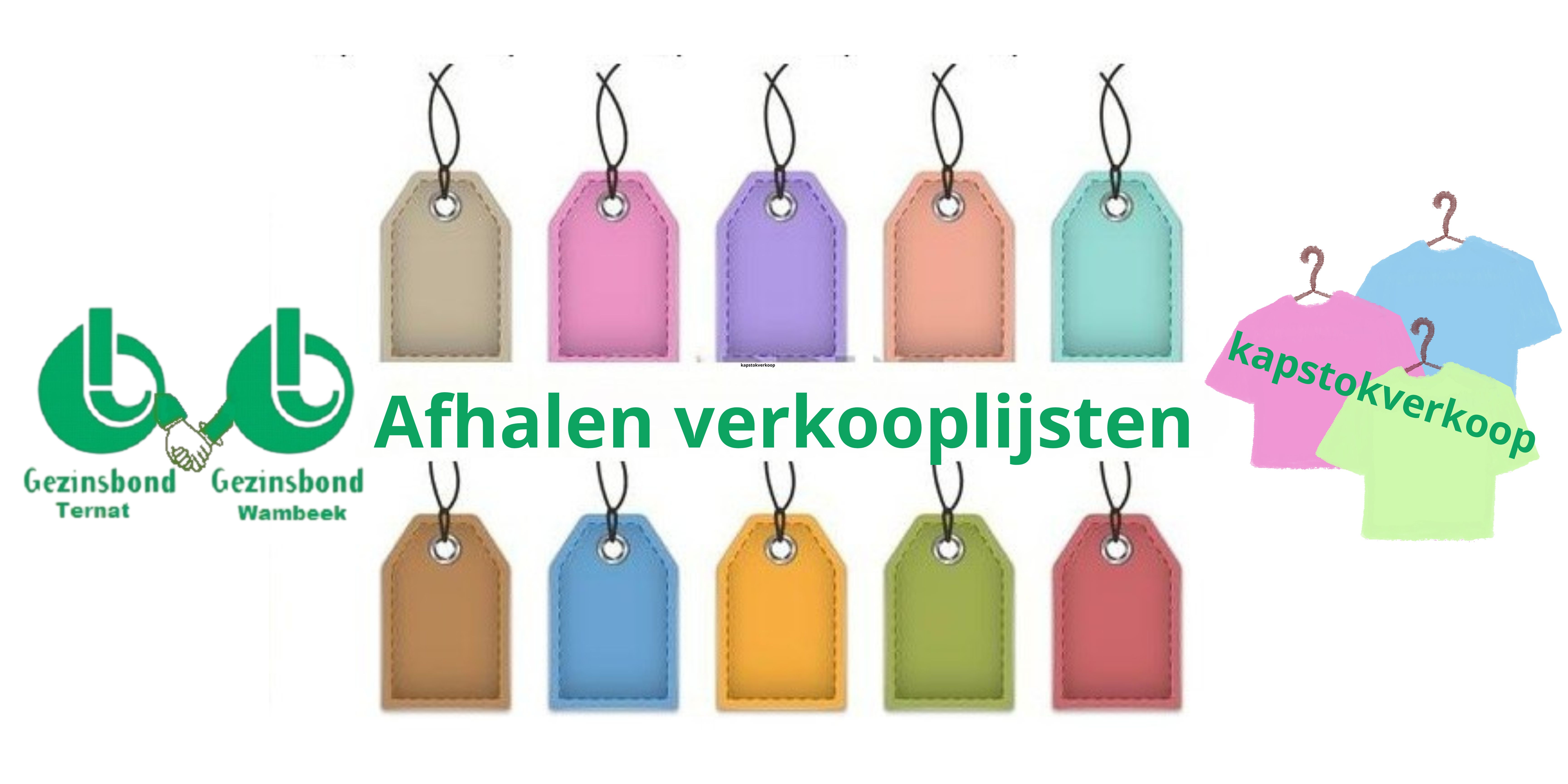 Lijstenverkoop voor de tweedehandsbeurs van 24 oktober