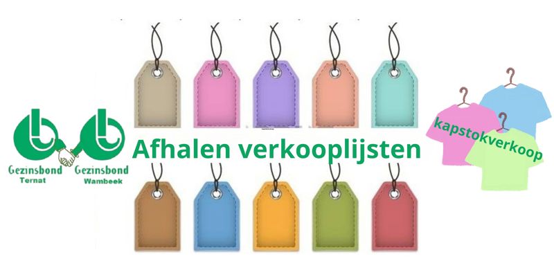 Lijstenverkoop voor de tweedehandsbeurs van 24 oktober
