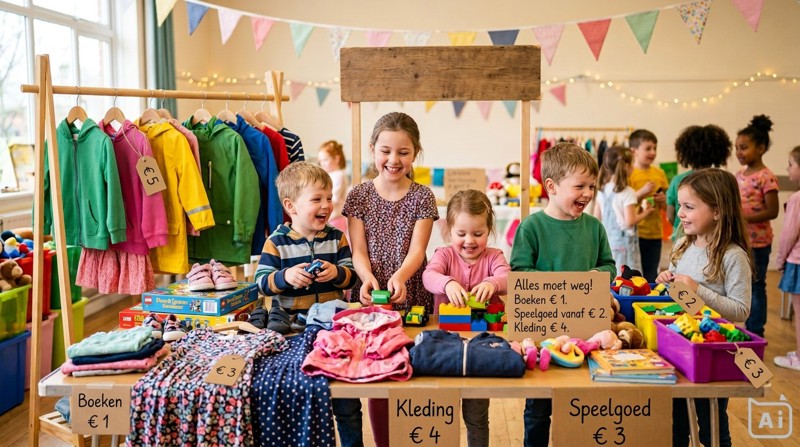 Tweedehandsbeurs kinderspullen - Tafelverkoop