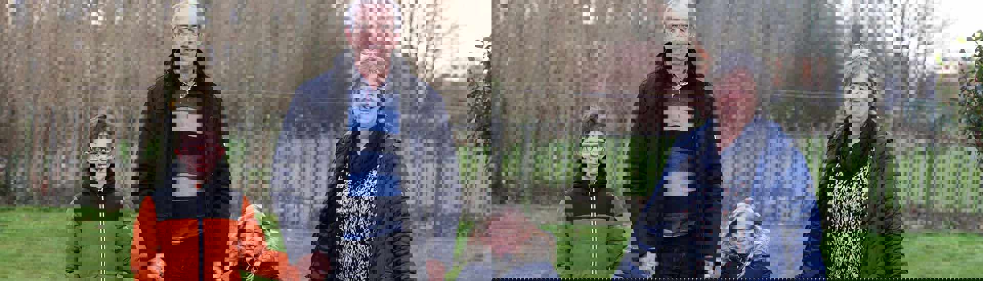 Francine en Dirk met kleinkinderen: zorgen voor jong en oud